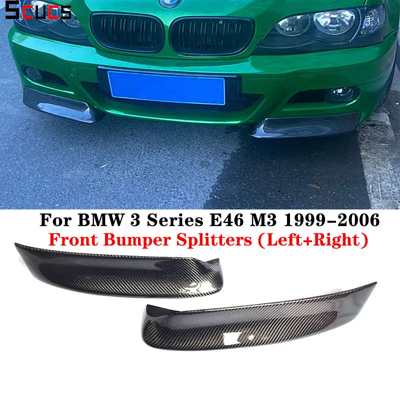 Бампер для BMW 3-Series E46 M3 2D сплиттер переднего бампера из углеродного волокна губа