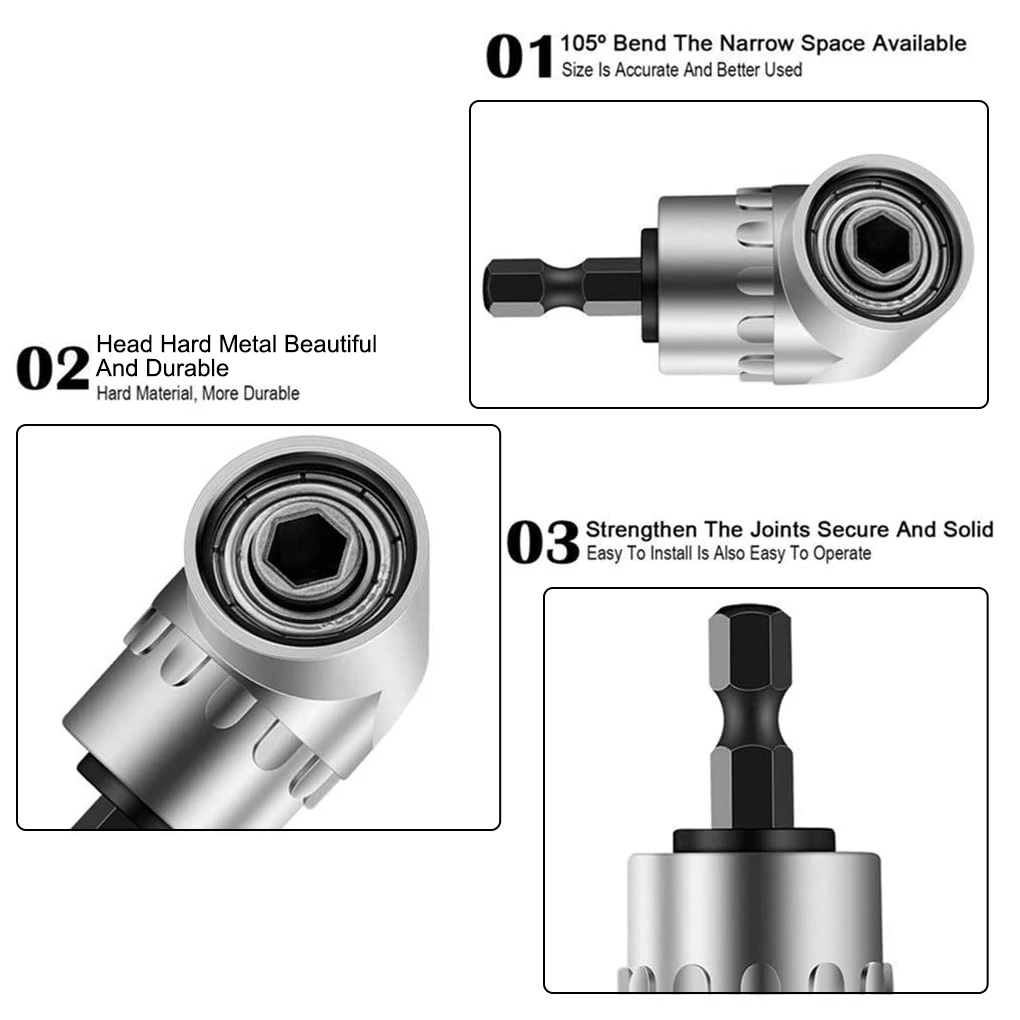

22 шт. переходник для отвертки изгиб ремесленника сверление Угловые сверла портативный аксессуар держатель для гнезда инструменты