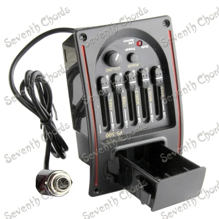 

5-Bands Acoustic Guitar Preamp Amplifier Equalizer EQ Piezo Pickup