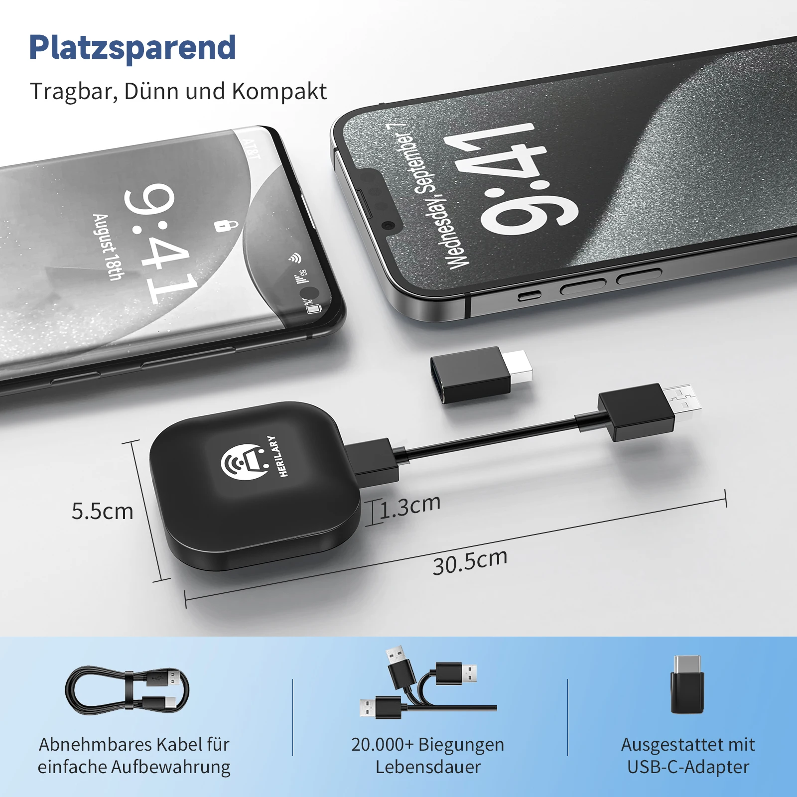 Leranda C1S/C6SE Беспроводной Apple Carplay/Android Auto Box/Беспроводной автомобильный ключ для CarPlay