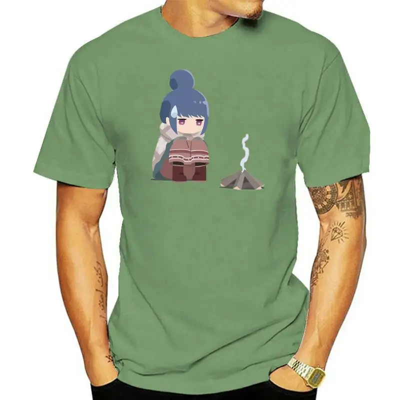 

Yuru Camp Campfire Rin T-shirts Short Sleeves Men O-neck Cotton Tee Shirt Summer Casual T Shirts Streetwear