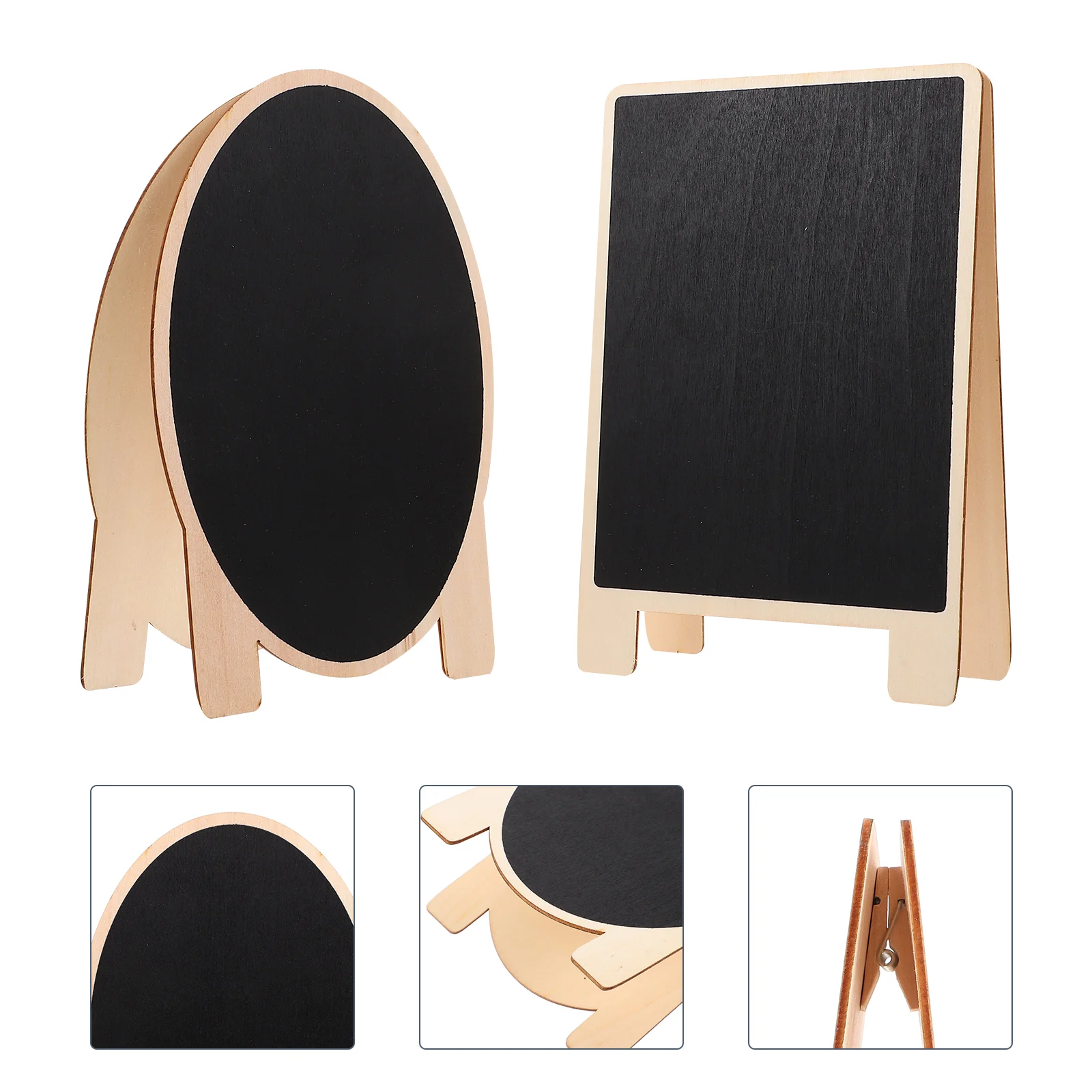 

2Pcs Wooden Two-sided Message Boards Wooden Bulletin Boards Kids Painting Boards