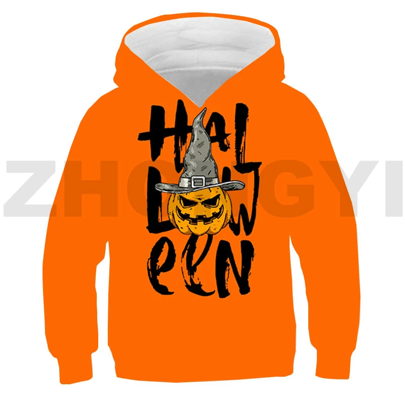 

3D Halloween Hoodie Men Streetwear Children Anime Oversize Pullover Kids Sweatshirt All Hallows' Eve Cloths Teenagers Holiday