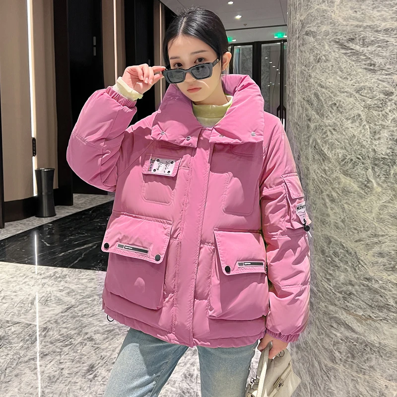 

2022 Autumn Winter Down Padded Jacket Women Short Outwear Fashion Loose Bread Clothing Female Overcoat Thicke Warm Parka Casaco