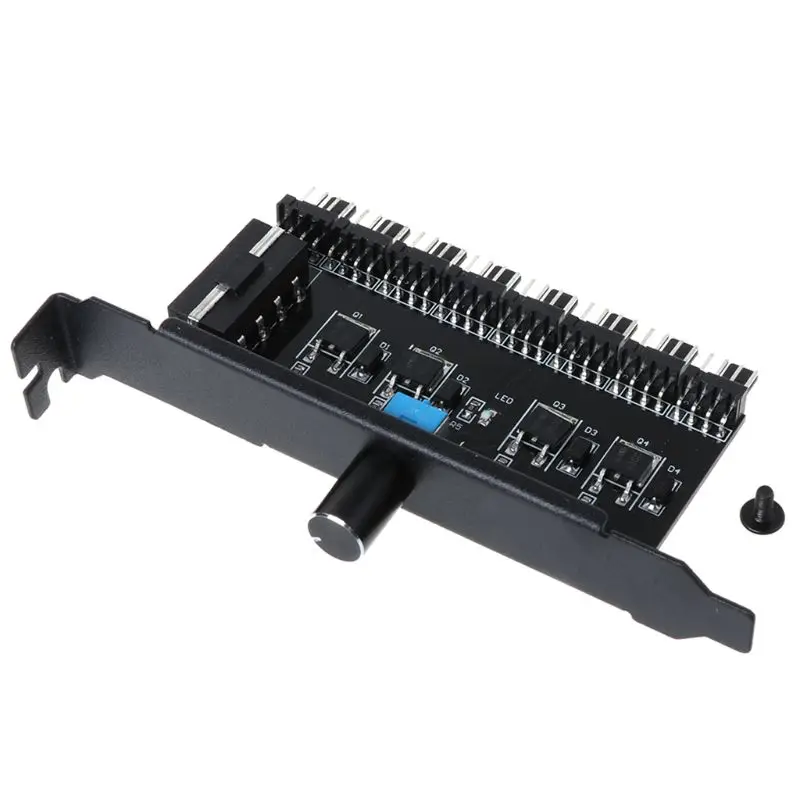 

Chassis Fan Hub 8 Port 12V 4 Pin Fan PWM Fan Hub SATA Controller,1 to 8 4Pin SATA Fan Hub Splitter for 4Pin PWM Cooler
