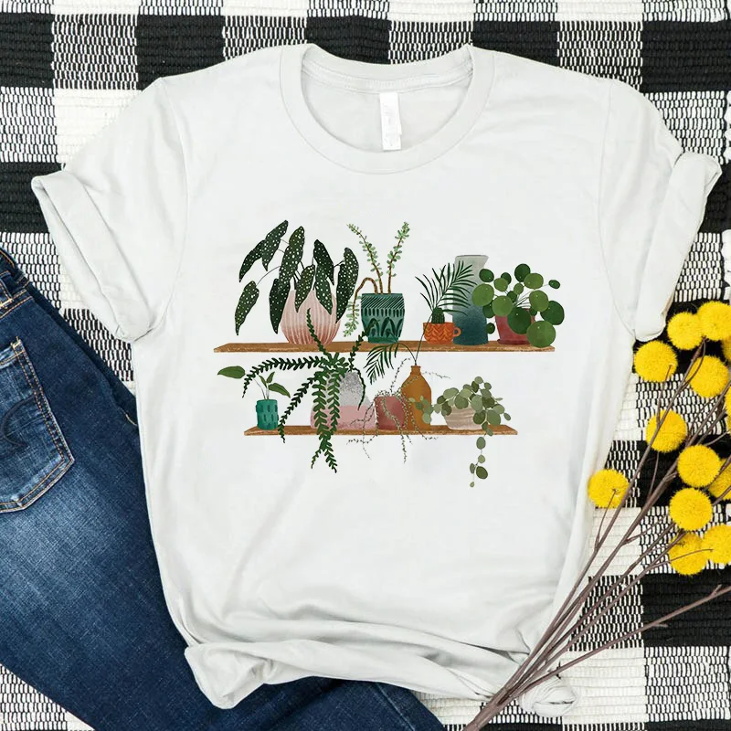 

Summer Cute Tshirt Women Summer Harajuku plant Graphics Ladies T-shirt Kawaii Tops 90s Loose Short sleeve female Tee shirt 2022