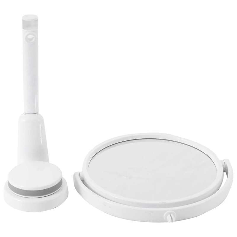 

Modern Drill-Free Bathroom Mirror 2 Side Makeup Vanity Shave Mirrors Wall Suction Folding Arm Extend Round Bath Accessories