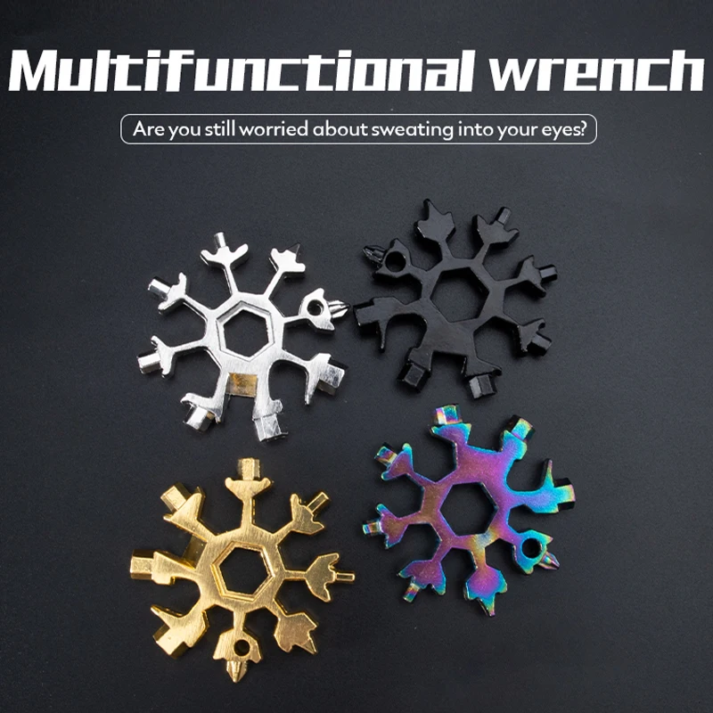 

New Snow Wrench Tool Multifunction Cycling Sport Survive Tools Spanner Hex Wrench Camping Outdoor Bottle Opener Screwdriver