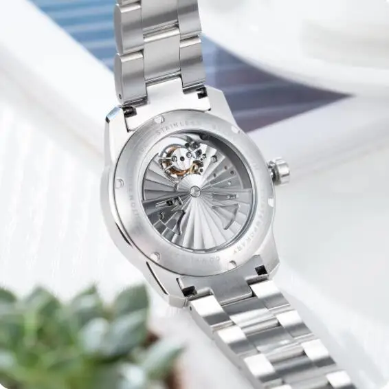 Автоматические Мужские часы OBLVLO с турбийоном 42 мм механические наручные