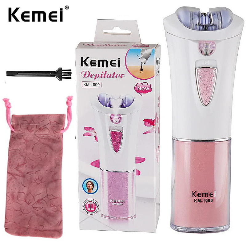 

Kemei Mini Women Epilator Lady Female Body Face Epilatory Electric Epilator Women Care Epilador Hair Removal Machine Tool Shaver