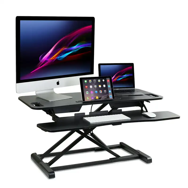 

Desk Converter | Height Adjustable 37 Inch Wide Desktop |Black