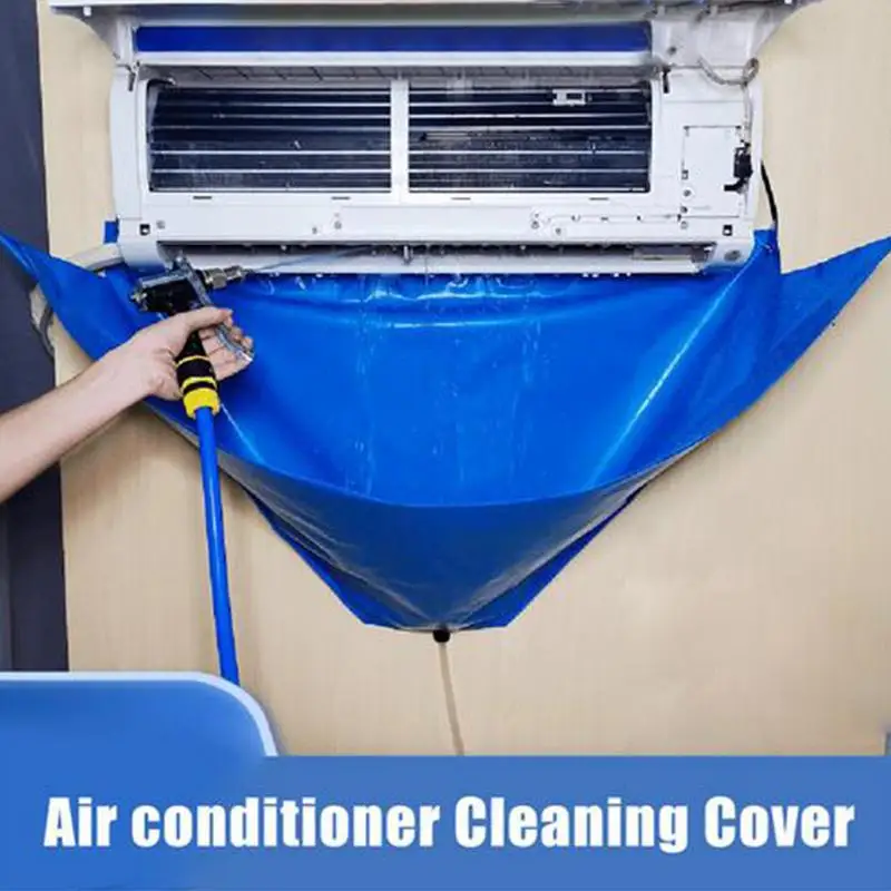 

Air Conditioner Cleaning Cover Kit With Clean Tool Waterproof Dust Protection Cleaning Cover Bag For Air Conditioners Below 1.5P