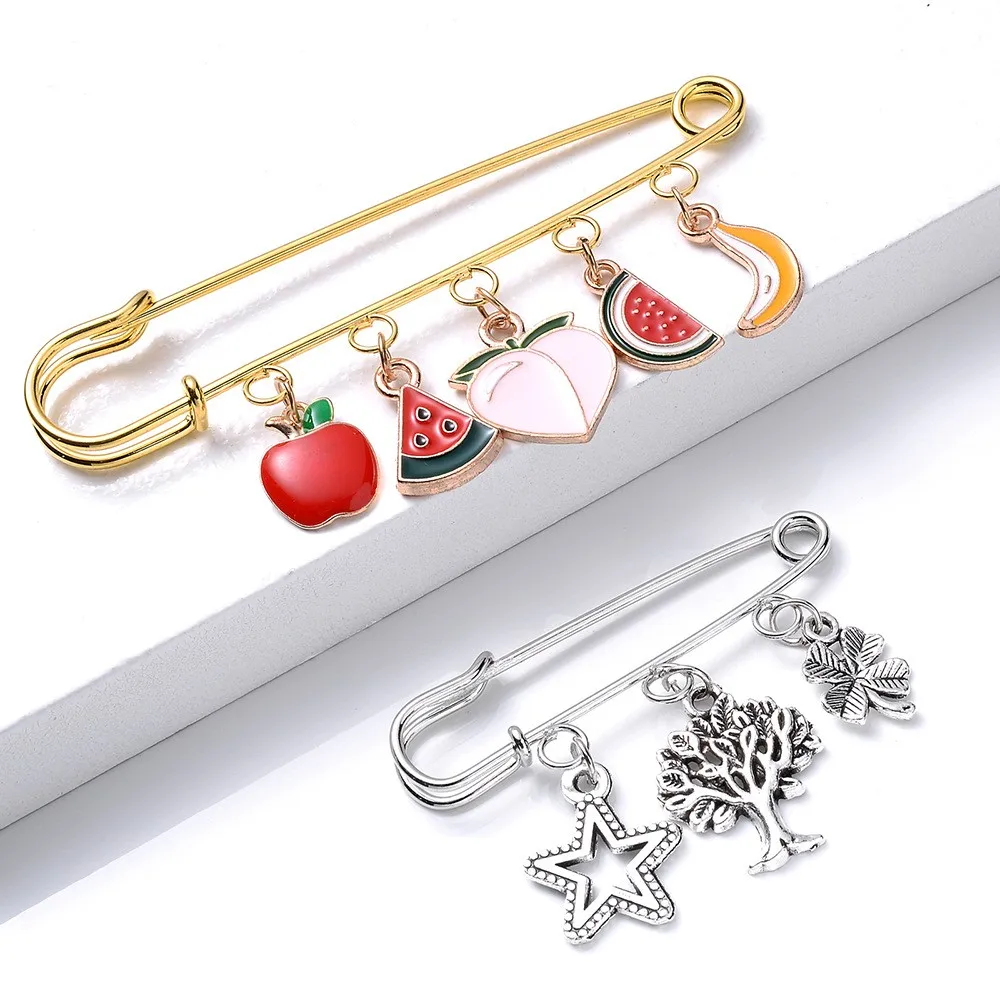 10pcs Safety Pins Brooch 50/80/90mm Blank Base Brooch Pin With Holes  Pin for DIY Jewelry Making Supplies Accessorie