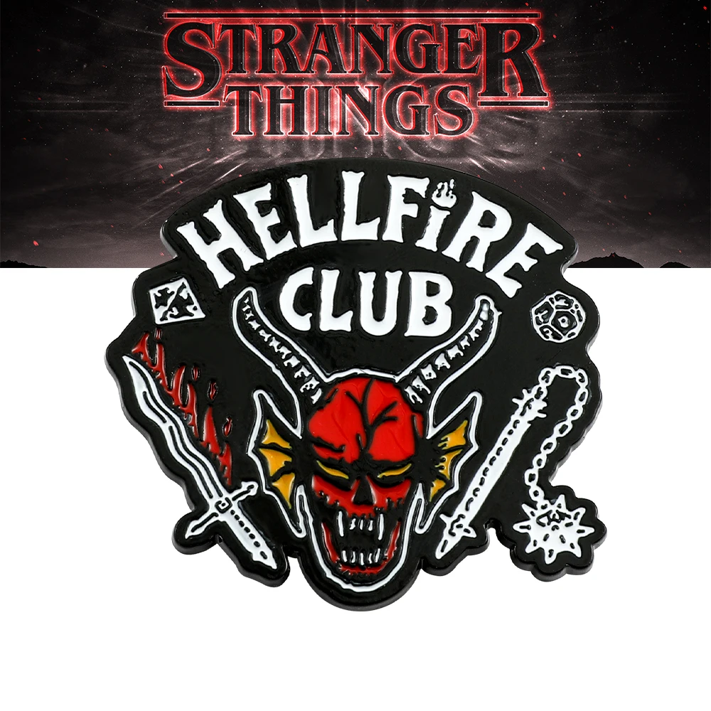 

Hellfire Club Stranger Things Pin Eddie Munson Pin Badge Brooch Tv Show Enamel Lapel Pin Costume Accessories for Fans Gift