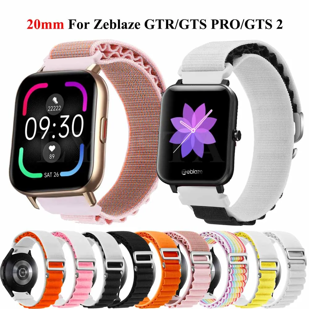 Ремешок нейлоновый для смарт-часов Zeblaze GTS PRO 2/Hybrid GTR 3 спортивный браслет Amazfit 4 2 20