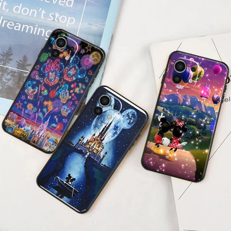 

Disney Mickey Castle For Xiaomi 11 Lite Pro Ultra Phone Case Black Xiaomi Cases Mobile Protective Case Back Case Funda Carcasa