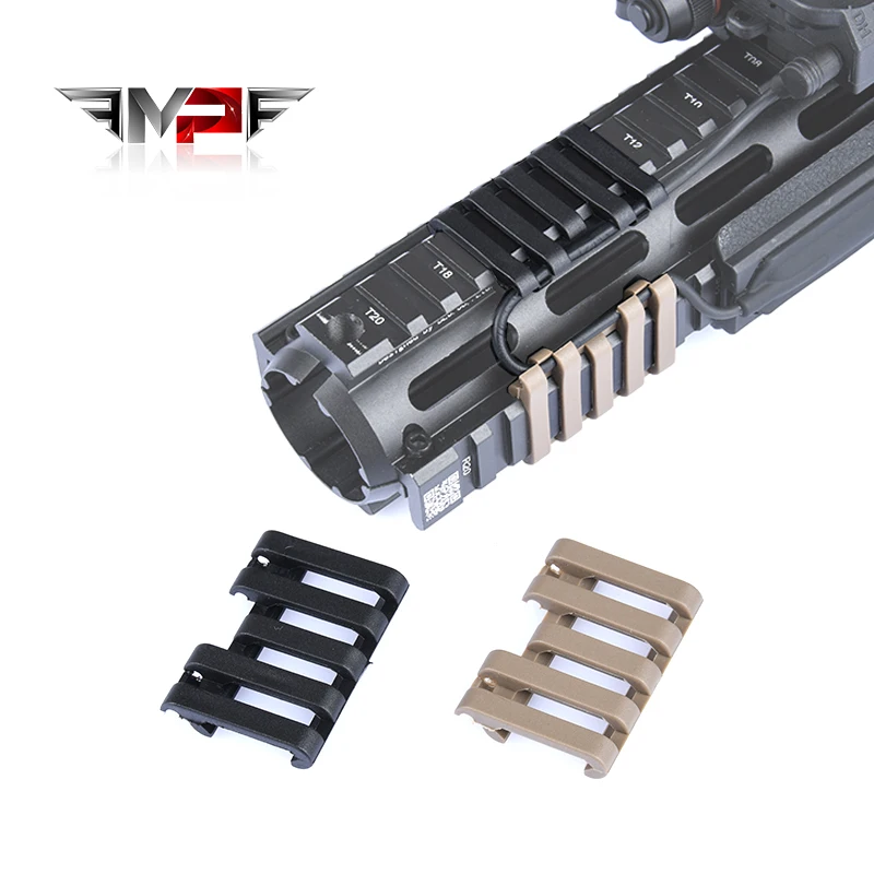 

Airsoft Tactical 5 Slot Rail Cover With Wire Loom Scout Light Flashlight Accessories PEQ M600 M300 Laser Pressure Pad Switch