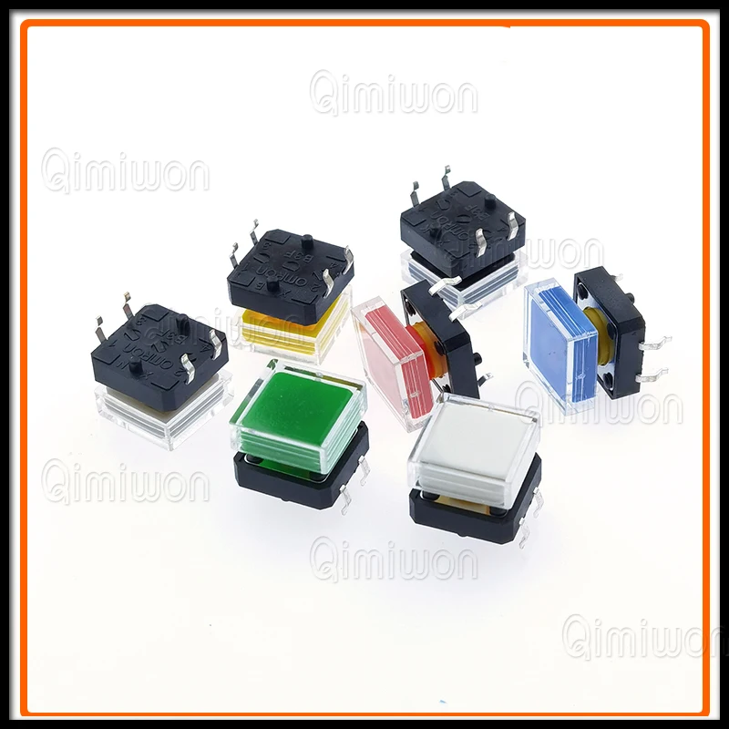 Тактильный кнопочный переключатель B3F 10 шт. + цветная шапка A14 прозрачная крышка