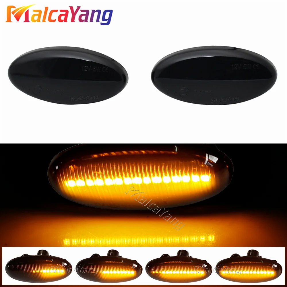 

Современный светодиодный боковой индикатор, повторитель указателя поворота, мигалка для Mazda 2 3 5 6 GG GY MPS BT-50 MPV, дымчатые прозрачные динамические огни