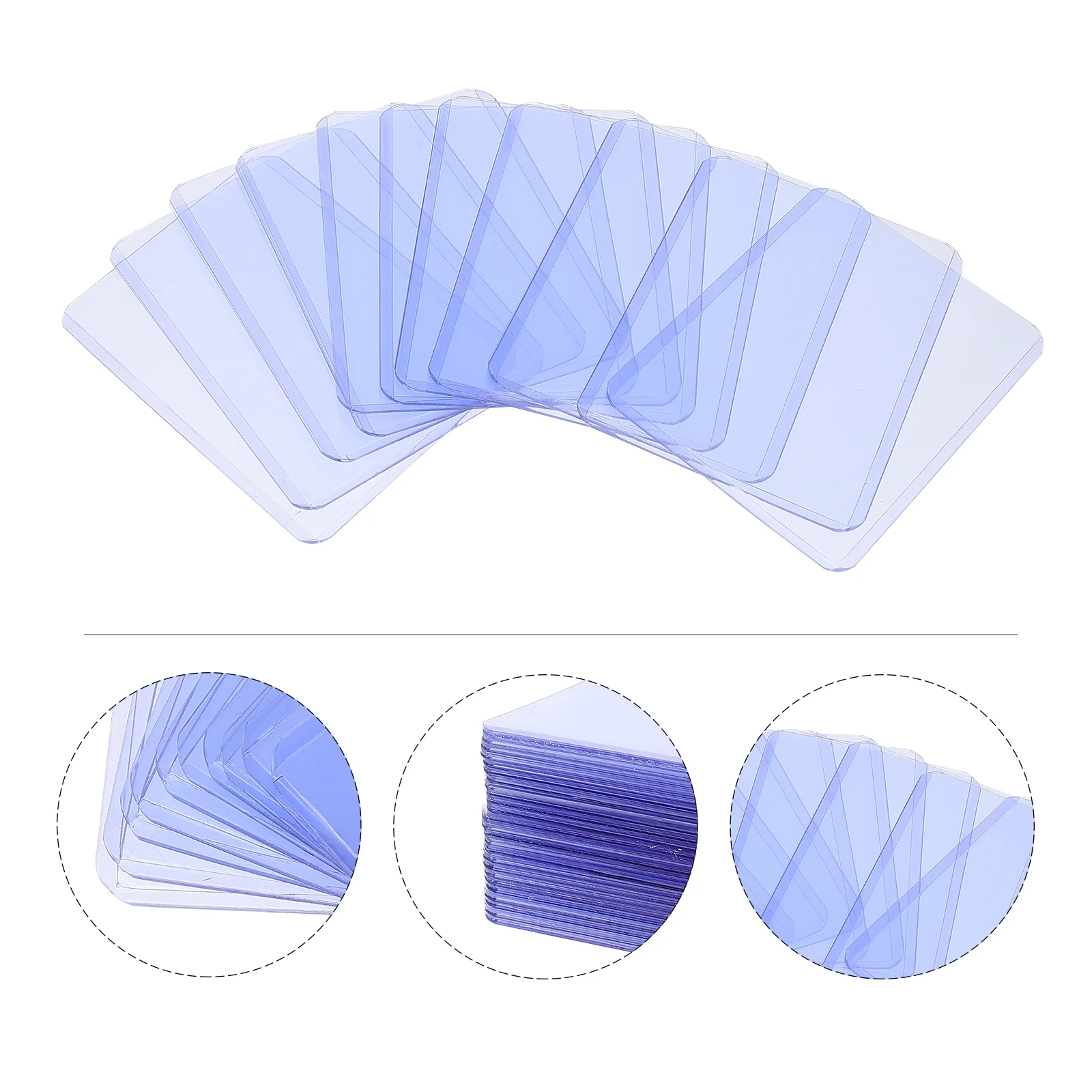 

25 Pcs Card Cover Cutting Ferrule Plastic Display Book Clip Pictures Inner Page Pvc Game Storage