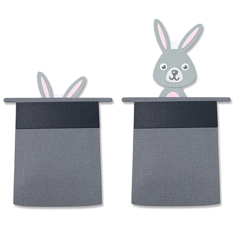 

5pcs As If By Magic Metal Cutting Dies Bunny Rabbit Die Cuts DIY Paper Card Scrapbook Photo Album Embossing Craft Dies 08