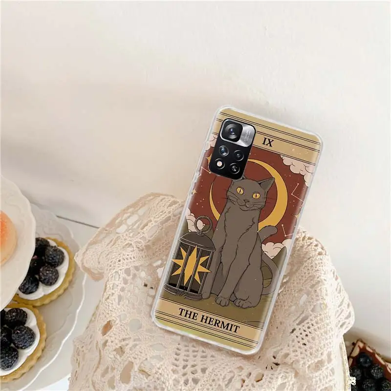 Чехол для телефона Empress Tarot Cat с художественным принтом Xiaomi Redmi Note 13 Pro + 5G 10 10A 10C 12 12C 9
