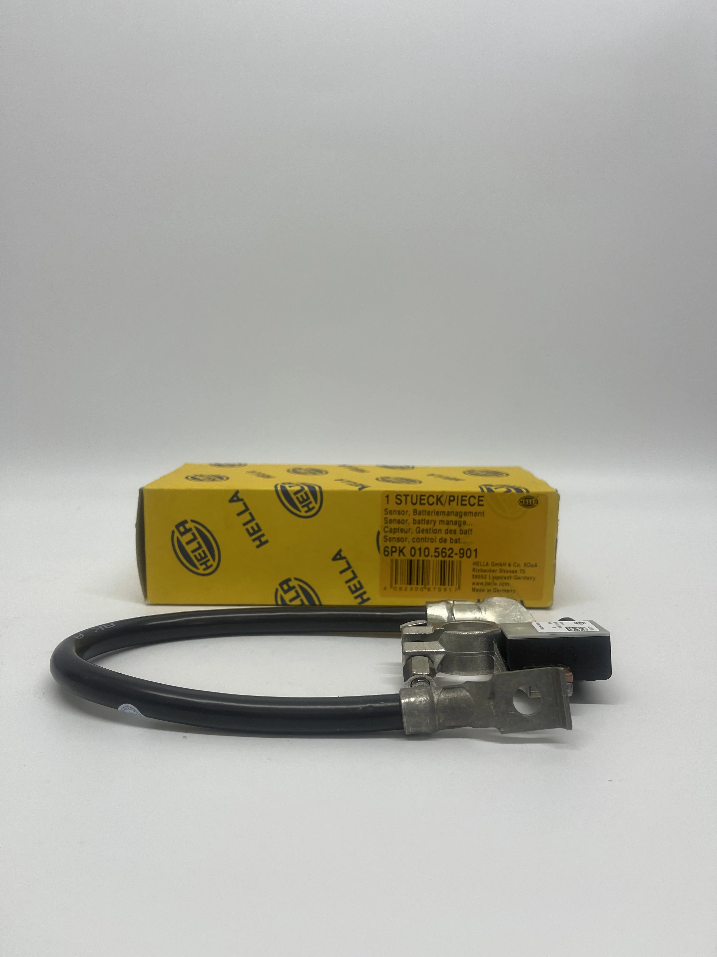 Фото 12427603567 Отрицательный провод аккумуляторной батареи IBS Intelligent Battery Sensor OEM HELLA, подходит для BM W E60 №3
