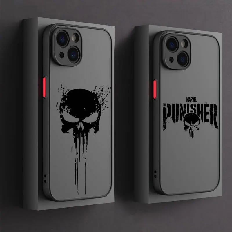 Фото Противоударный чехол The Punisher Marvel для iPhone 17, 16, 15 Pro Max, 14, 13, 12, 11 Pro Max, 16e, 17e, Air, XS, XR, 7, 8 Plus №1