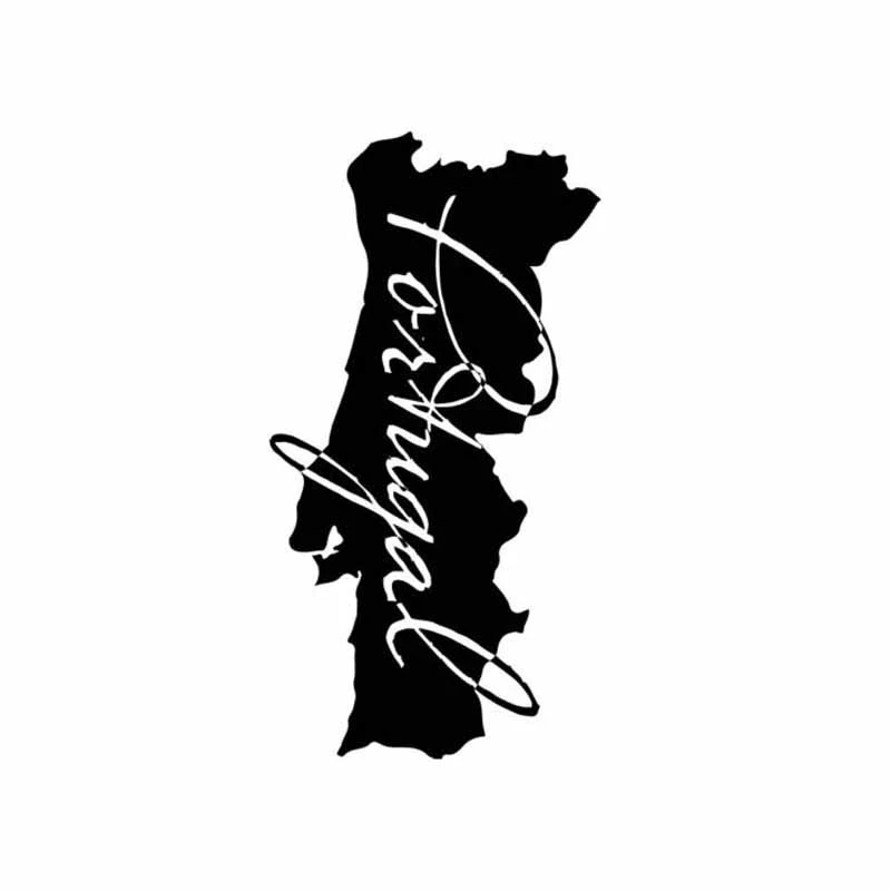 

17.7cmx9.4cm Car Stickers Decor Motorcycle Decals Portugal map Vinyl Decorative Accessories Waterproof PVC