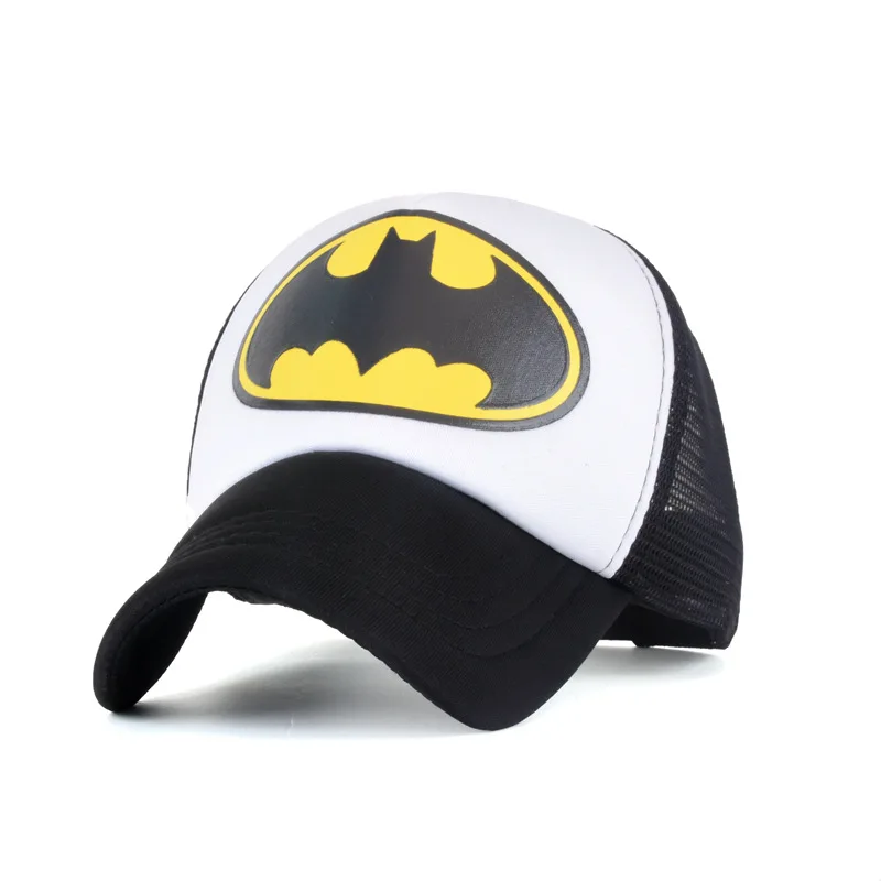 Фото Летняя бейсбольная кепка для мальчиков и девочек от 2 до 8 лет, дышащая сетчатая кепка с изображением Бэтмена, Супермена, Человека-паука, детская кепка, подарок №2