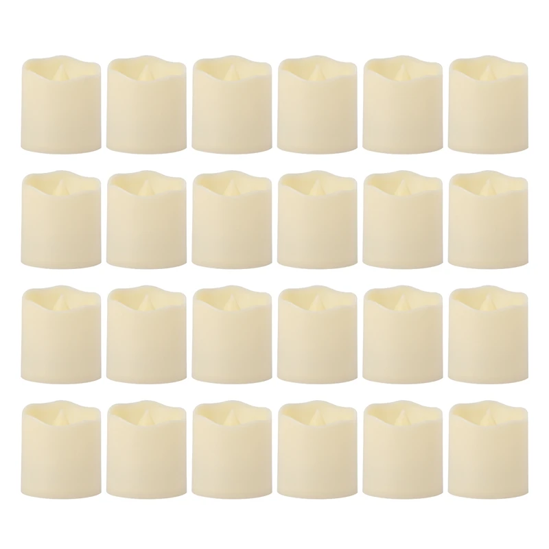 

24Pcs Flameless LED Candle Creative Wishing Tea Light Warm White Flameless Candle Halloween Christmas Decor Candle Light