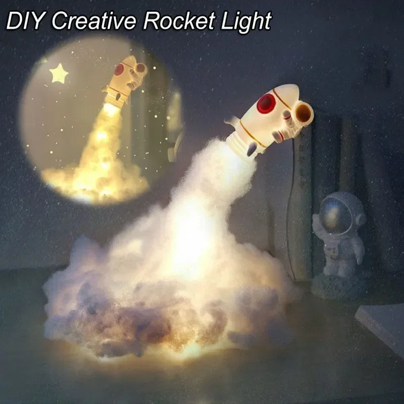 

Креативная рукоятка, яркие облака, астронавт, лампа, USB-ночник, Декор, атмосфера, прикроватная лампа, подарок для детей