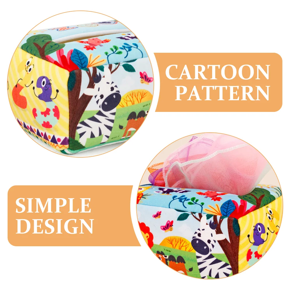 Детские игрушки коробка для салфеток погремушка бумага ребенка красочная