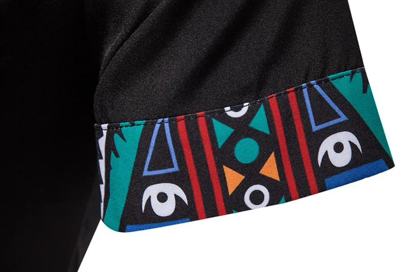 Рубашка мужская с коротким рукавом и пуговицами хипстерская уличная одежда в