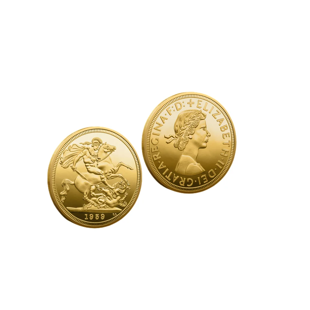 

10PCS KING EDWARD VII MATT PROOF GOLD PLATED 1 SOVEREIGN COPY COINS