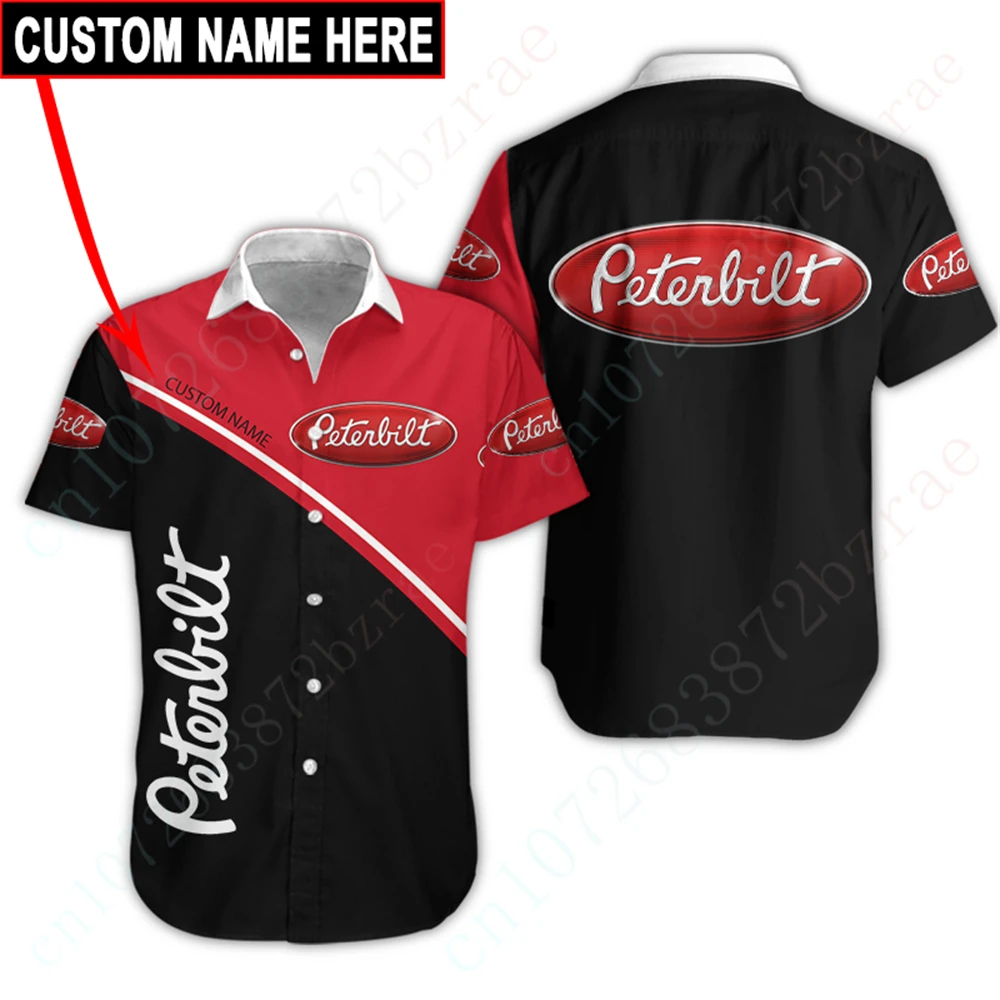 

Peterbilt Men's Shirt Luxury Shirts For Men's Clothing Casual 3D Printing Oversized T-shirt Unisex Button Cardigan Anime Blouses