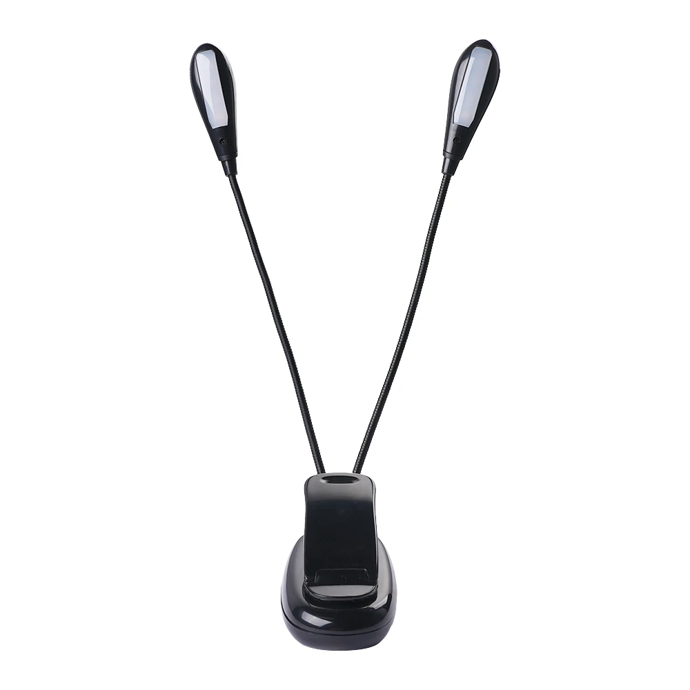 

8 LED Piano Music Stand Book Light Reading Lamp Clip-on Adjustable Dual Arm 8 LED rglable double bras pour Piano pour