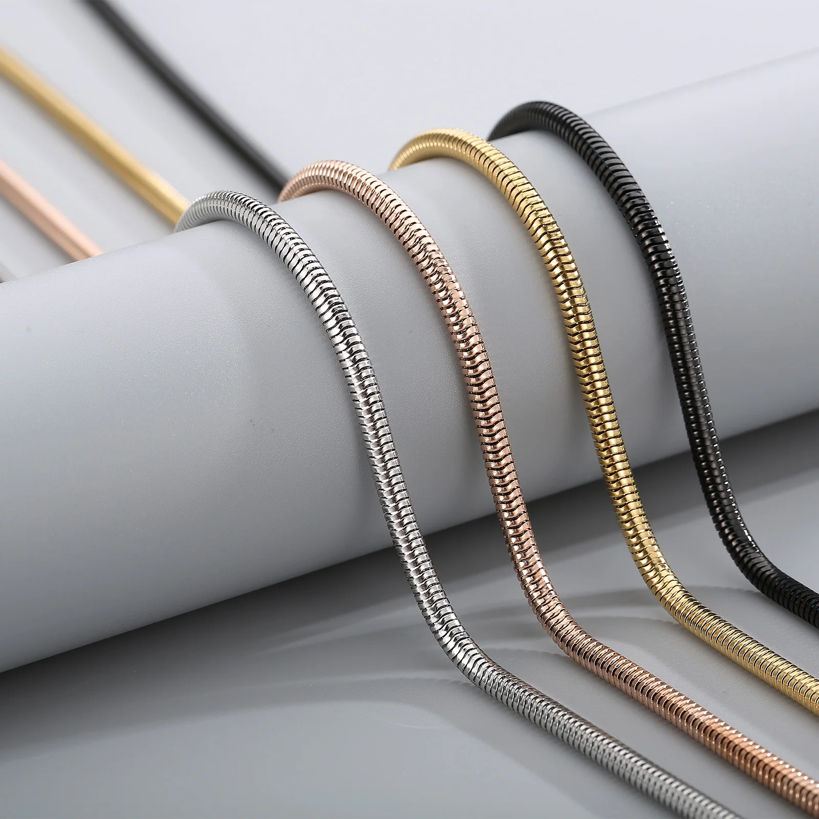 Ожерелье женское и мужское из нержавеющей стали под змеиную цепочку 2 5/3/4 мм |