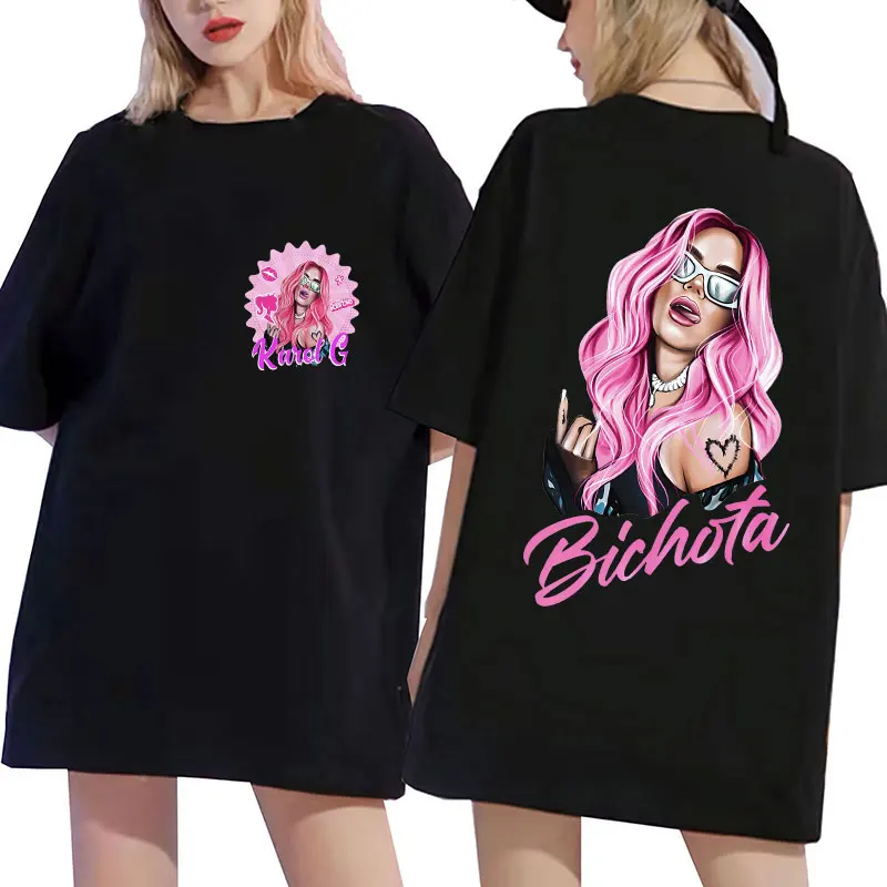 Футболка Karol G Bichota с принтом для мужчин и женщин модная дизайнерская свободная