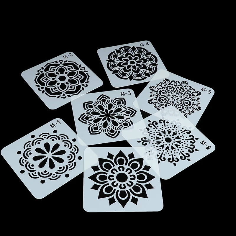 

24PCS Good Quality Mandala Painting Stencils DIY Drawing Scrapbook Tiles Fabric Art Template