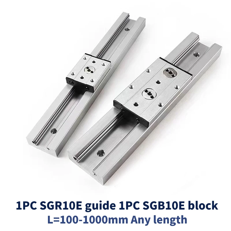 Фото Серебряная встроенная двухосевая линейная направляющая 32 мм SGR10E Ползунковая направляющая SGB10E Блок оптической оси Фотографическое деревообрабатывающее оборудование №1