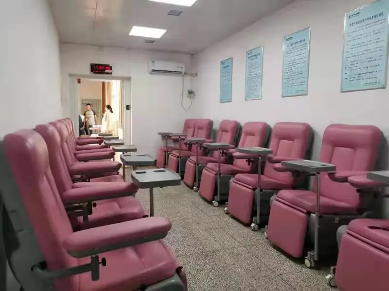 Фото Многофункциональное кресло-реклайнер для химиотерапии и гемодиализа с передвижными колесиками для больничной мебели №3
