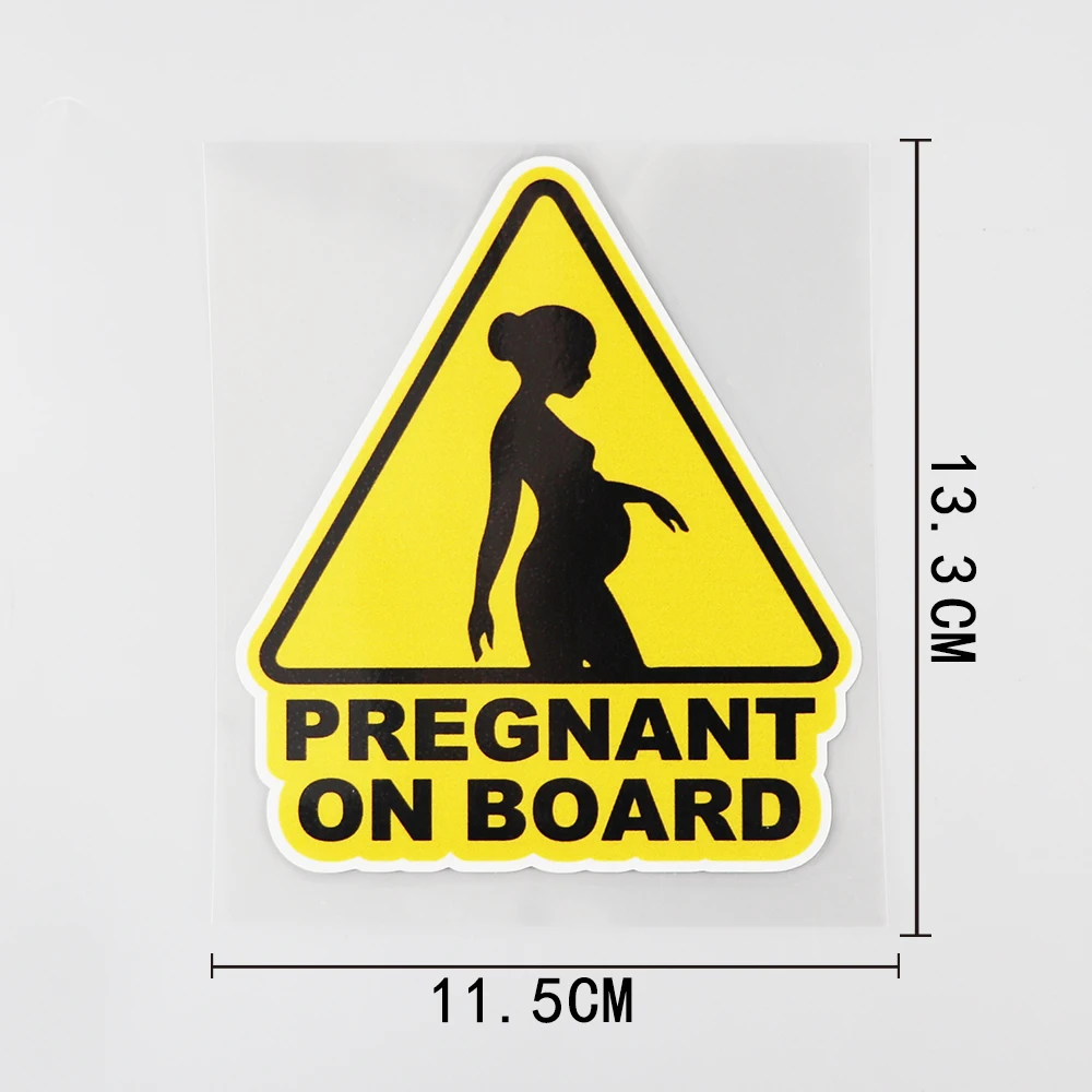 

Наклейка на автомобиль размером 11,5 см × 13,3 см наклейка на доску предупреждение беременности ПВХ KK