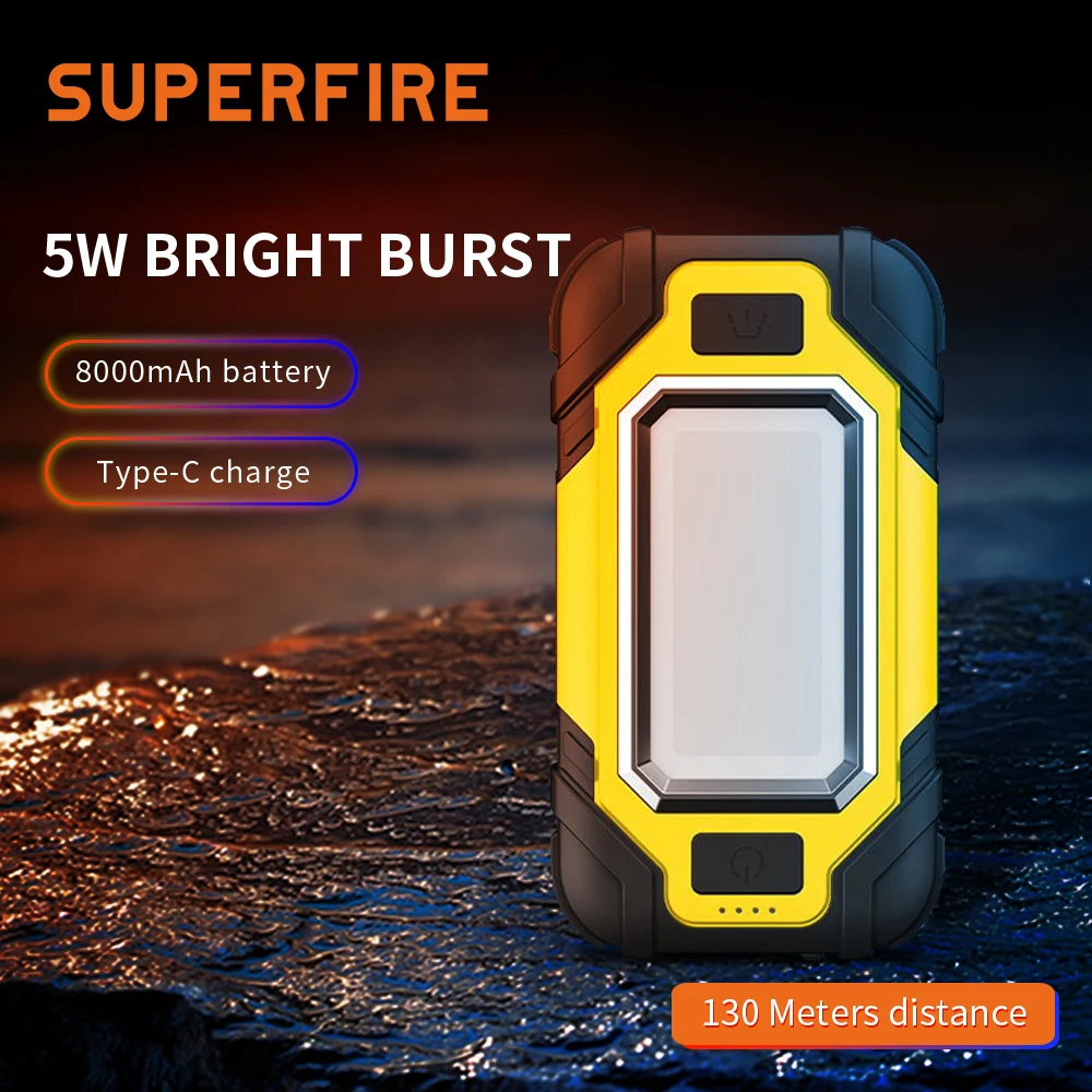 Светодиодный фонарик SuperFire X102 с USB и встроенной батареей многофункциональный