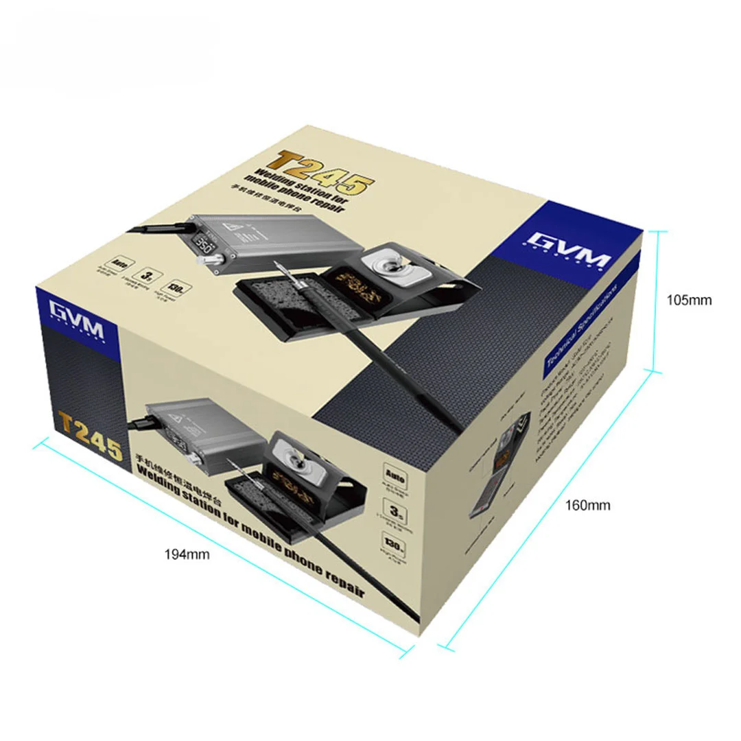 Паяльная станция GVM T245 T115 T210 с жалами для ремонта мобильных телефонов, сварочная паяльная станция SMD BGA (art.: 3920cf027643c) - 3920cf027643c