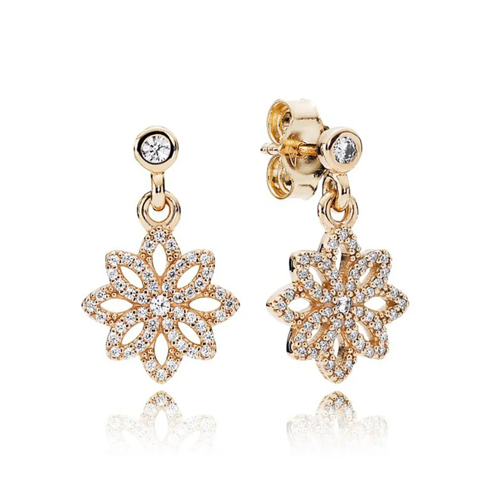 Pan The Same 925 Sterling Silver Crown Angel Wings Star Stud Fresh Dazzling Earrings |