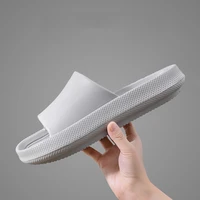 summer slippers for men thick sole soft eva sandals indoor and outdoor beach shoes non slip wear resistan t bathroom slipper