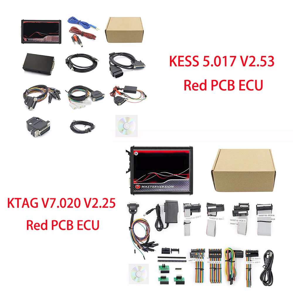 

New Unlimited EU Red KTAG V7.020 4 LED 2.25 SW Online KESS V5.017 K-TAG 7.020 Master KESS 5.017 V2.53 OBD2 Tuning ECU Programmer