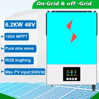 6 2kw 48v onoff grid hybrid solar power inverter wide pv input range 120 450vdc wifi monitor work without battery wifi