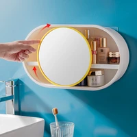 wall mounted vanity mirror toilet rack storage box punch free toilet toilet washstand storage rack
